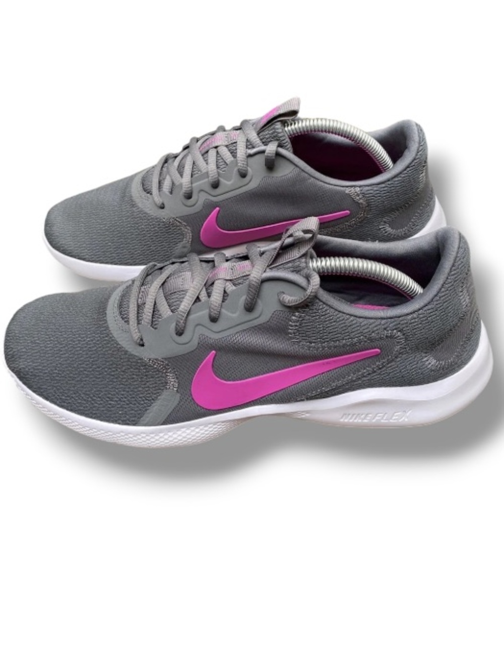 Nike Flex Experience Run 9 Women's Size 8W Running Athletic Shoes Iron Gray Pink